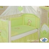 Babybett Bettwäsche Set 11-tlg mit Mositonetz - Bär mit Schleife grün