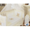 Baby Bettset Bettwäsche Set 11-tlg mit Mositonetz - Bär mit Schleife weiß