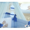 Bettwäsche Set 11-tlg mit Moskitonetz (S60) - Teddy Bär Barnaba blau