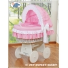 Rosa Bettwäsche für Stubenwagen nr 58962-119 oder 78962-119 Set 2-tlg