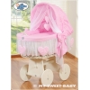 Bettwäsche Set 2-tlg für Stubenwagen Rosa für Mädchen