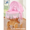 Bettwäsche Set 2-tlg für Stubenwagen Rosa für Mädchen