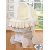 Bettwäsche für Baby Bollerwagen Set 2-tlg Bär Stickerei