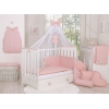 Große Moskitonetz für Babybett Altrosa