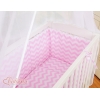 Bettwäsche Set 6tlg für Beistellbett FABIO - Basic chevron rosa