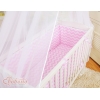Bettwäsche Set 6tlg für Beistellbett FABIO - Basic chevron rosa