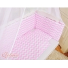 Bettwäsche Set 6tlg für Beistellbett FABIO - Basic chevron rosa
