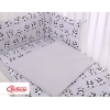Bettwäsche Set für Babybett 3-tlg -  Panda grau