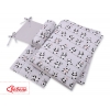 Bettwäsche Set für Babybett 3-tlg -  Panda grau