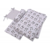 Bettwäsche Set für Babybett 3-tlg -  Panda grau