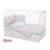 Bettwäsche Set für Babybett 3-tlg - beige  Blätter