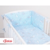 Bettwäsche Set für Babybett 3-tlg - blaue Hasen