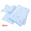 Bettwäsche Set für Babybett 3-tlg - blaue Hasen