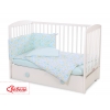 Bettwäsche Set für Babybett 3-tlg - blaue Schmetterlinge