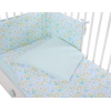 Bettwäsche Set für Babybett 3-tlg - blaue Schmetterlinge