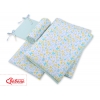 Bettwäsche Set für Babybett 3-tlg - blaue Schmetterlinge