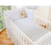 Bettwäsche Set für Babybett 3-tlg - Chevron grau
