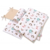 Bettwäsche Set für Babybett 3-tlg - doppelseitig - Füchse beige/beige