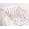 Bettwäsche Set für Babybett 3-tlg - doppelseitig - Füchse beige/beige