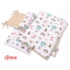 Bettwäsche Set für Babybett 3-tlg - doppelseitig - Füchse beige/beige