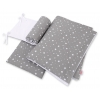 Bettwäsche Set für Babybett 3-tlg - doppelseitig - mini Sternchen weiß/wiess
