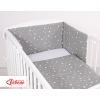 Bettwäsche Set für Babybett 3-tlg - doppelseitig - mini Sternchen weiß/wiess