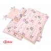 Bettwäsche Set für Babybett 3-tlg - Eulen creme-minze