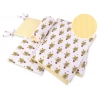 Bettwäsche Set für Babybett 3-tlg - gelbe Zebras