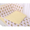 Bettwäsche Set für Babybett 3-tlg - gelbe Zebras