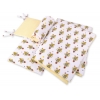 Bettwäsche Set für Babybett 3-tlg - gelbe Zebras