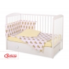 Bettwäsche Set für Babybett 3-tlg - gelbe Zebras