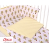 Bettwäsche Set für Babybett 3-tlg - gelbe Zebras