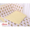 Bettwäsche Set für Babybett 3-tlg - gelbe Zebras
