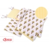 Bettwäsche Set für Babybett 3-tlg - gelbe Zebras