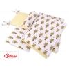 Bettwäsche Set für Babybett 3-tlg - gelbe Zebras