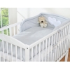 Bettwäsche Set für Babybett 3-tlg - Hängende Herzen grau