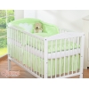 Bettwäsche Set für Babybett 3-tlg - Hängende Herzen grün