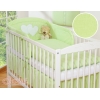 Bettwäsche Set für Babybett 3-tlg - Hängende Herzen grün gestreift