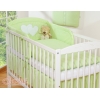 Bettwäsche Set für Babybett 3-tlg - Hängende Herzen grün gestreift
