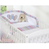 Bettwäsche Set für Babybett 3-tlg - Hängende Herzen lila gestreift