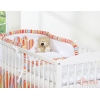 Bettwäsche Set für Babybett 3-tlg - Hängende Herzen orange gestreift