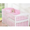 Bettwäsche Set für Babybett 3-tlg - Hängende Herzen rosa
