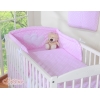 Bettwäsche Set für Babybett 3-tlg - Hängende Herzen Rosa-Punktemuster