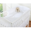 Bettwäsche Set für Babybett 3-tlg - Hängende Herzen weiß für Babybett