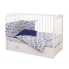 Bettwäsche Set für Babybett 3-tlg - Hasen grau