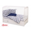 Bettwäsche Set für Babybett 3-tlg - Hasen grau