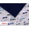 Bettwäsche Set für Babybett 3-tlg - Hasen grau