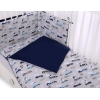 Bettwäsche Set für Babybett 3-tlg - Hasen grau