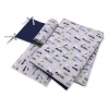 Bettwäsche Set für Babybett 3-tlg - Hasen grau