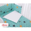 Bettwäsche Set für Babybett 3-tlg - Hasen - Minze Bäume